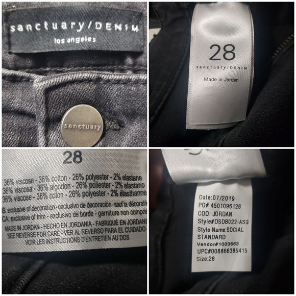 Sanctuary Denim NWT Sz 28 Social Ankle Skinny Jean - Picture 2 of 15